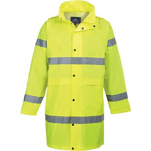 Reflexní Hi-Vis pláštěnka, délka 100 cm, žlutá