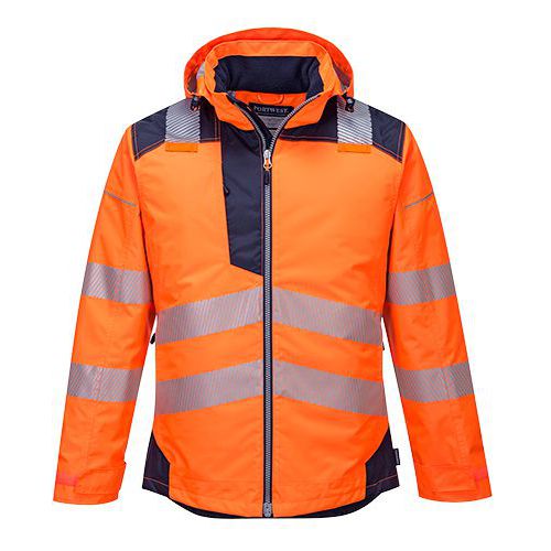 Reflexní nepromokavá bunda PW3 Hi-Vis, modrá/oranžová