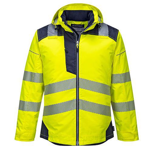 Reflexní nepromokavá bunda PW3 Hi-Vis, modrá/žlutá