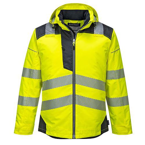 Reflexní nepromokavá bunda PW3 Hi-Vis, černá/žlutá