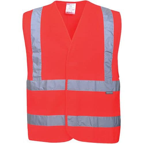 Reflexní vesta Two Band Brace Hi-Vis, červená