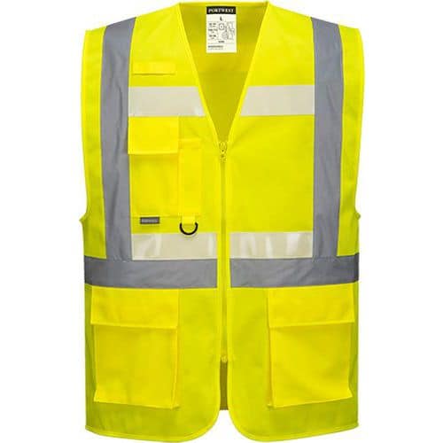 Reflexní vesta Executive Glowtex Hi-Vis se zipem Ezee, žlutá