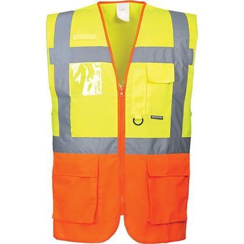 Reflexní manažerská vesta Prague Hi-Vis, žlutá/oranžová