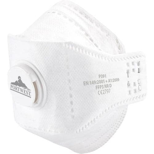 Skládací respirátor s ventilkem EAGLE FFP3 Dolomite, bílá