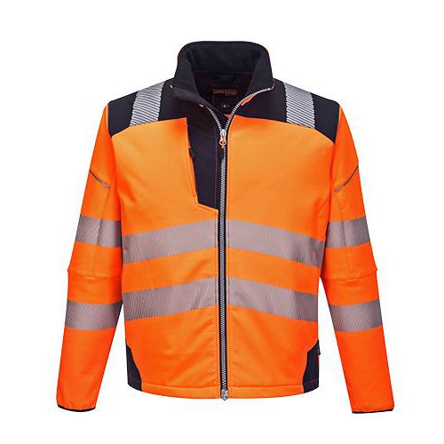 Reflexní softshelová bunda PW3 Hi-Vis, oranžová/modrá