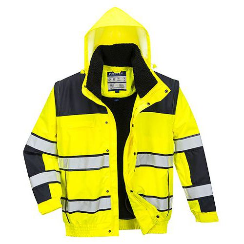 Reflexní nepromokavá bunda Bomber Classic Hi-Vis, žlutá/černá