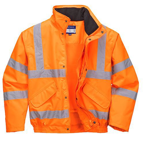 Reflexní bunda bomber Super Hi-Vis, oranžová