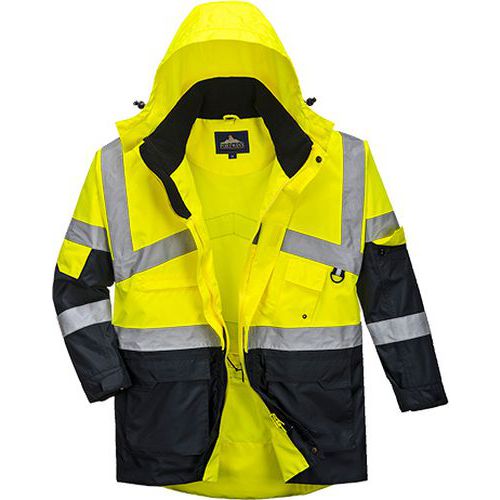 Reflexní nepromokavá bunda Unit Pro Hi-Vis, žlutá/modrá