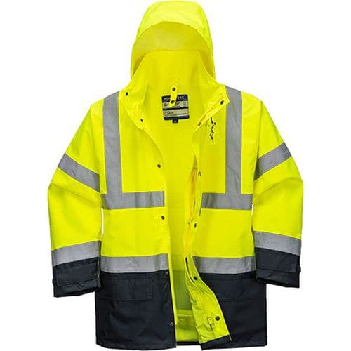 Reflexní nepromokavá bunda Executive Hi-Vis 5v1, žlutá/modrá