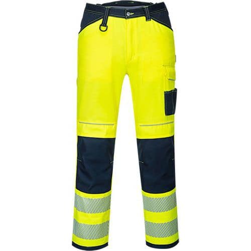 Reflexní kalhoty PW3 Hi-Vis, zkrácené, modré/žluté