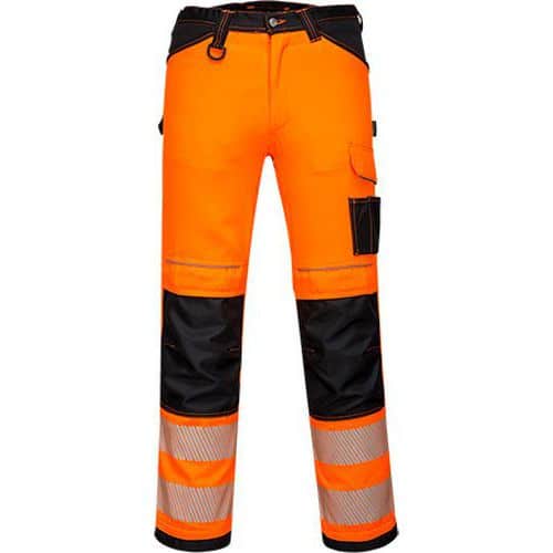 Reflexní kalhoty PW3 Hi-Vis, zkrácené, černé/oranžové