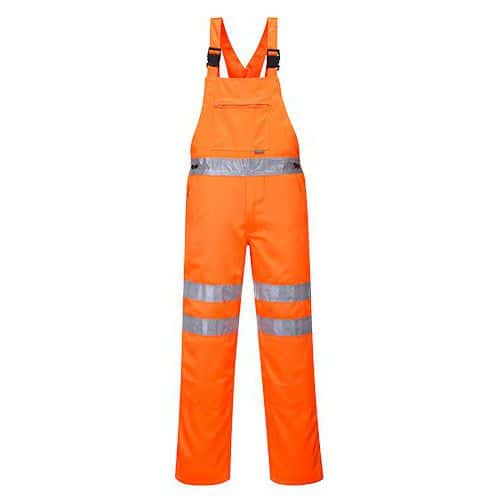 Reflexní kalhoty RIS Hi-Vis s laclem, oranžové