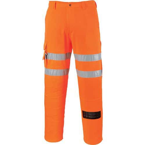 Reflexní kalhoty Rail Combat Hi-Vis, prodloužené, oranžové