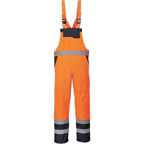 Reflexní kalhoty Beno Hi-Vis s laclem, oranžové