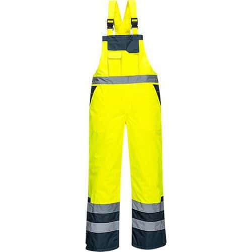 Reflexní kalhoty Beno Hi-Vis s laclem, žluté