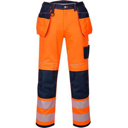 Reflexní kalhoty PW3 Holster Hi-Vis, zkrácené, modré/oranžové