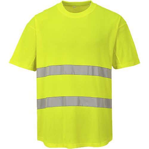 Reflexní tričko s krátkým rukávem Mesh Hi-Vis, žluté