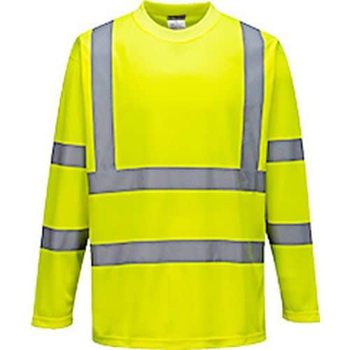 Reflexní tričko s dlouhým rukávem Plus Hi-Vis, žluté