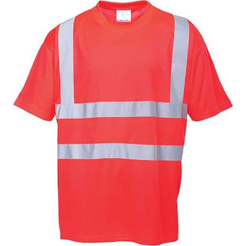 Reflexní tričko s krátkým rukávem Plus Hi-Vis, červené