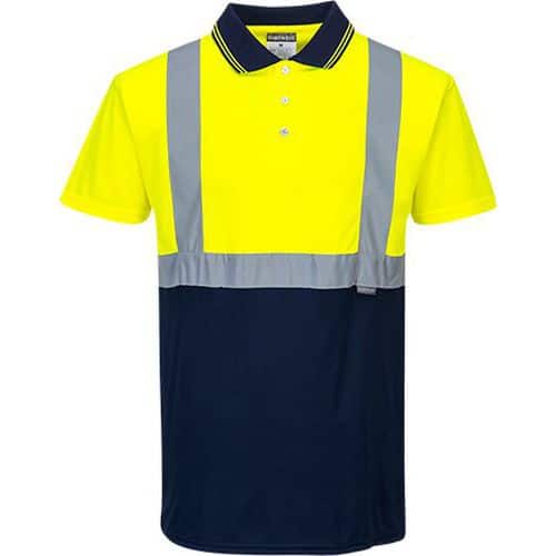 Reflexní polokošile s krátkým rukávem Two-Tone Hi-Vis, žlutá/modrá