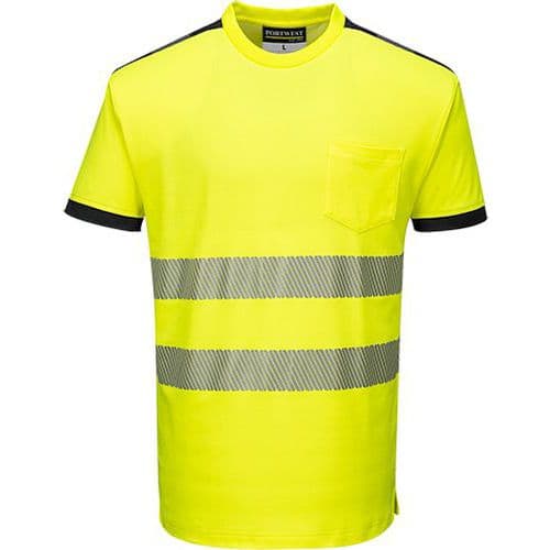 Reflexní tričko s krátkým rukávem PW3 Hi-Vis, žluté/černé