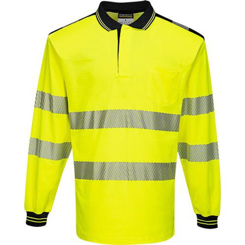 Reflexní polokošile s dlouhým rukávem PW3 Hi-Vis, žlutá/černá