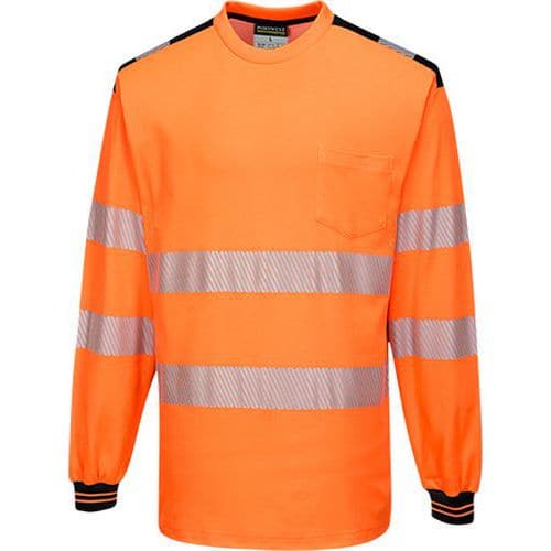 Reflexní tričko s dlouhým rukávem PW3 Hi-Vis, oranžové/černé