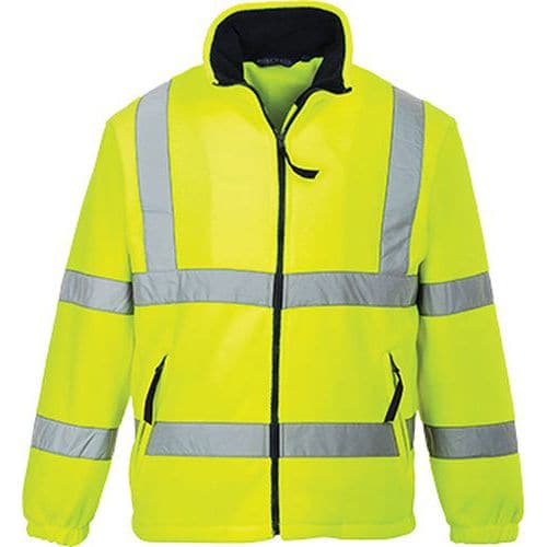 Reflexní fleecová bunda Hi-Vis, žlutá