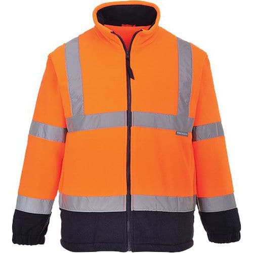 Reflexní fleecová bunda Hi-Vis, oranžová/modrá