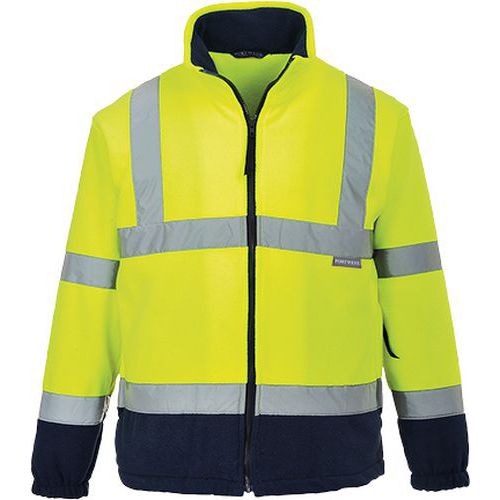 Reflexní fleecová bunda Hi-Vis, žlutá/modrá