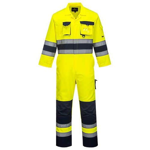 Reflexní pracovní kombinéza Nantes Hi-Vis, žlutá/modrá