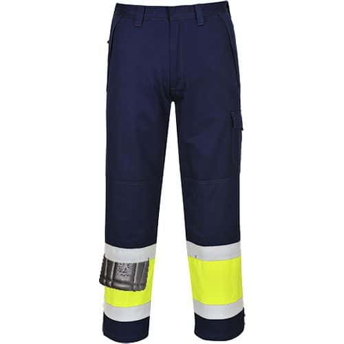 Kalhoty Hi-Vis Modaflame, modrá/žlutá