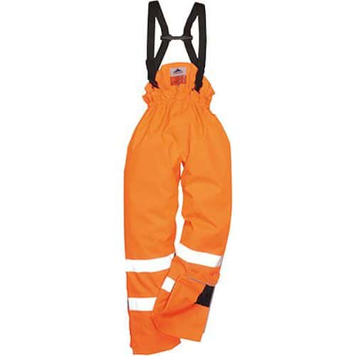 Zateplené kalhoty Bizflame Rain Hi-Vis Antistatic FR, oranžová