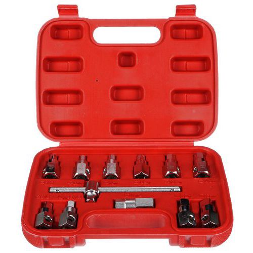 Sada na vypouštění oleje MECHANIC OIL DRAIN SET 12, Hex + čtyřhran, 12ks SIXTOL