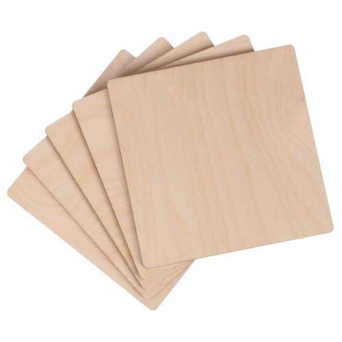 Dřevěné destičky CREATIVE WOOD SET 5, 10 x 10 cm SIXTOL