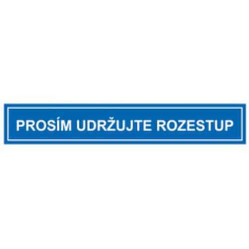 Prosím udržujte rozestup, podlahová páska, 100 x 600 x 0,3 mm