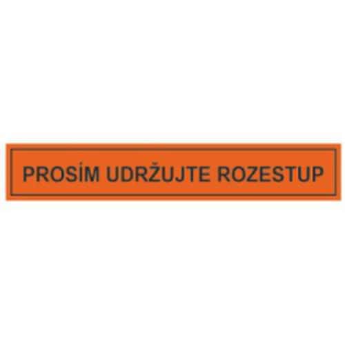 Prosím udržujte rozestup, podlahová páska, 100 x 600 x 0,3 mm