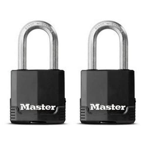 Set visacích zámků z vrstvené oceli Master Lock Excell 48mm, 2ks