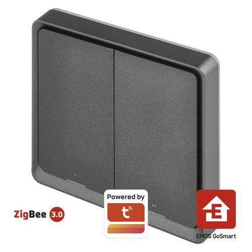 Přenosný ovladač scén GoSmart IP-2002ZB, ZigBee 3.0, 2-tlačítkový