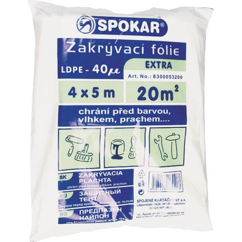 Zakrývací fólie, LDPE, 4 x 5 m