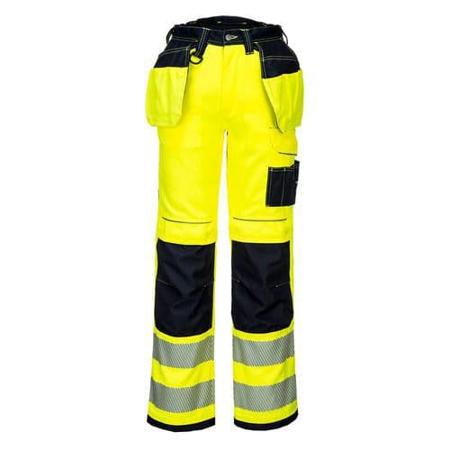 Kalhoty Holster PW3 Hi-Vis Stretch, černá/žlutá