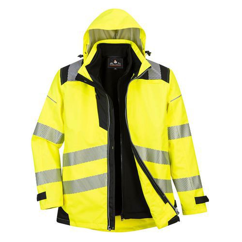 Bunda PW3 Hi-Vis 3v1, černá/žlutá