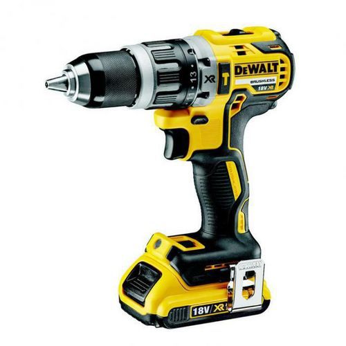 Příklepová vrtačka aku, 2x2Ah, 18V Li-Ion, bezuhlíková, DeWalt