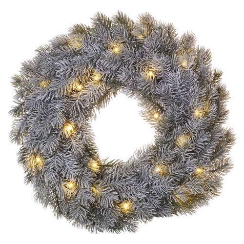 LED dekorace - adventní věnec, 40 cm, 2xAA, vnitřní, teplá bílá, časovač