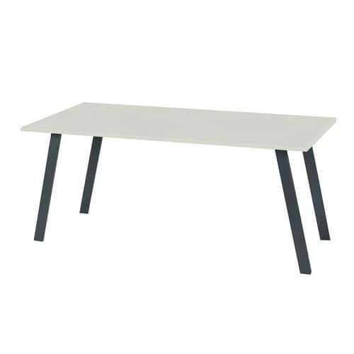 Kancelářské stoly Standard, šikmé provedení, podnoží antracit, světle šedá