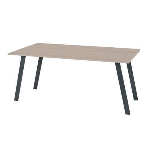 Kancelářské stoly Standard, šikmé provedení, podnoží antracit, dub