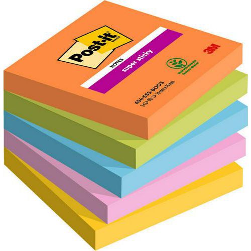 Post-it Super Sticky bločky, 76 x 76-127 x 51 mm