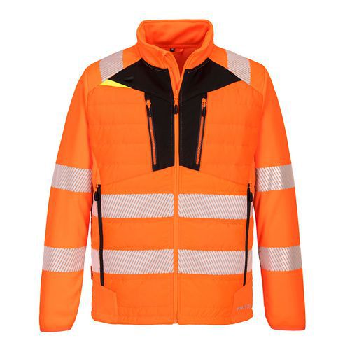 Hybridní baffle bunda DX4 Hi-Vis, černá/oranžová