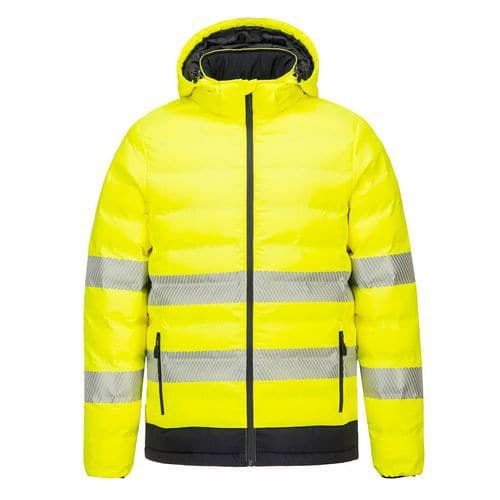 Ultrazvuková vyhřívaná tunelová bunda Hi-Vis, černá/žlutá