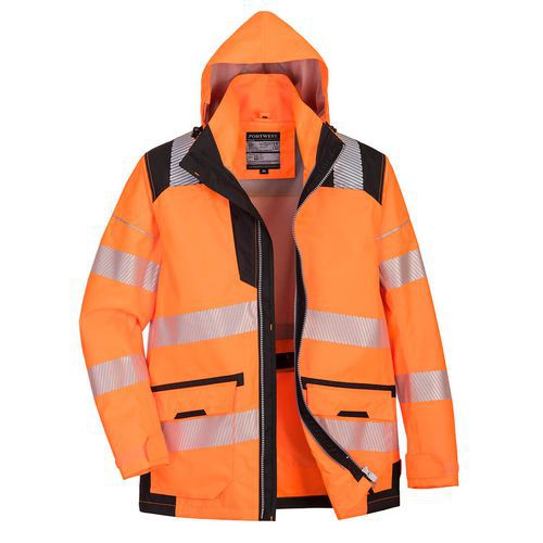 Bunda PW3 Hi-Vis 5v1, černá/oranžová